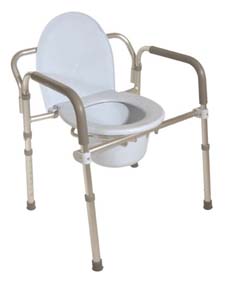 Folding Commode, Aluminum